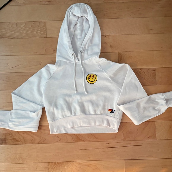 Aviator Nation Tops - white aviator nation super cropped top